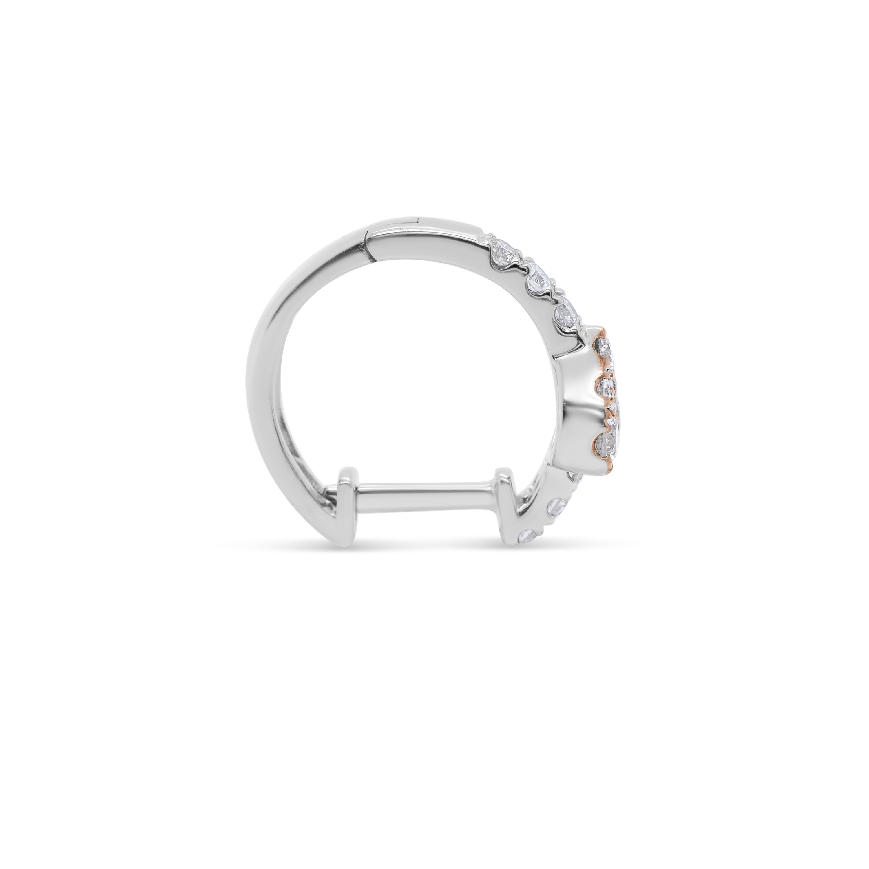 Diamond Hoop Earring 0.60 ct. 14K White Golds